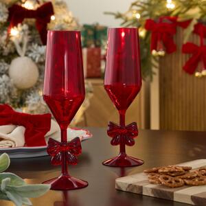 OHS Plastic Bow Flute Glasses