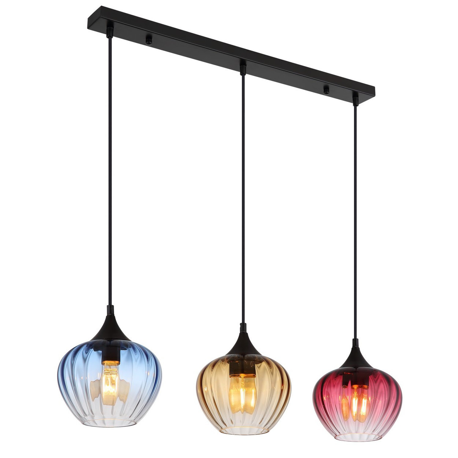 Globo Lighting Sander Pendant Light Black