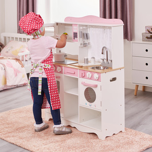 Kids Wooden Country Play Kitchen with Accessories