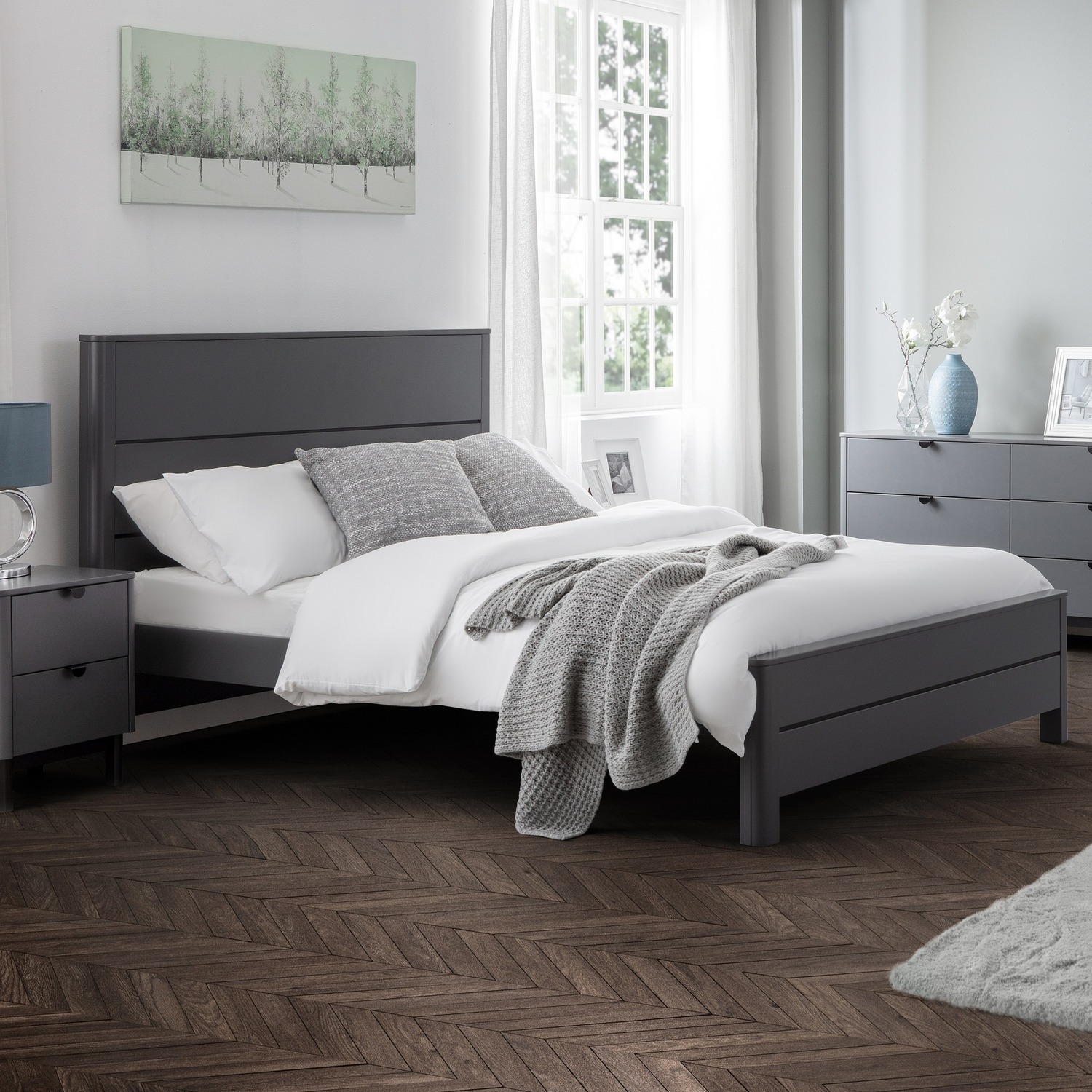 Julian Bowen Chloe Bed - Storm Grey