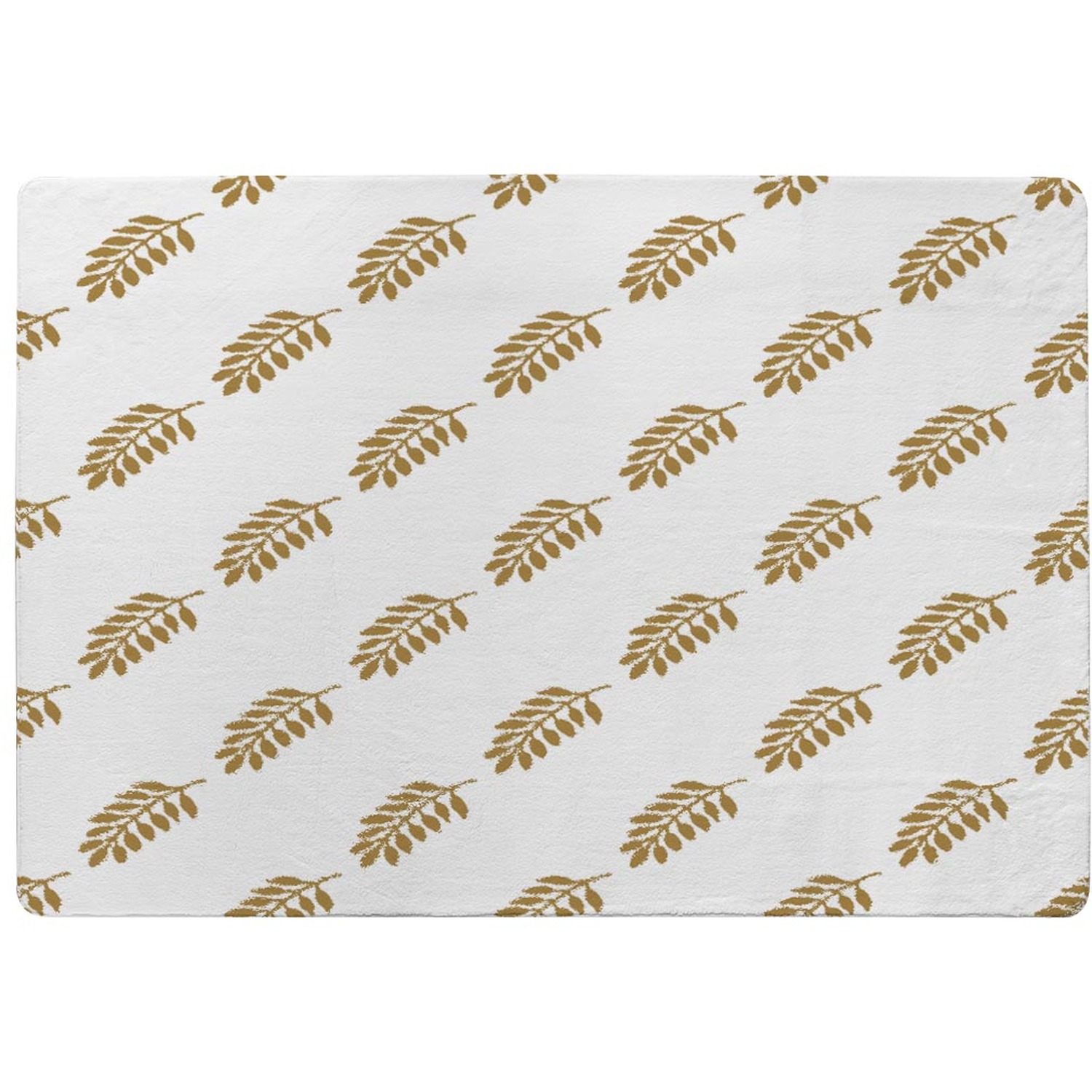 Gold Leaf Pattern Designer Rug - Yellow / 200cm thumbnail