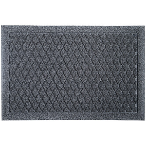 JVL Dirt Defender Scraper Door Mat 40 x 60 cm, Diamond, Grey