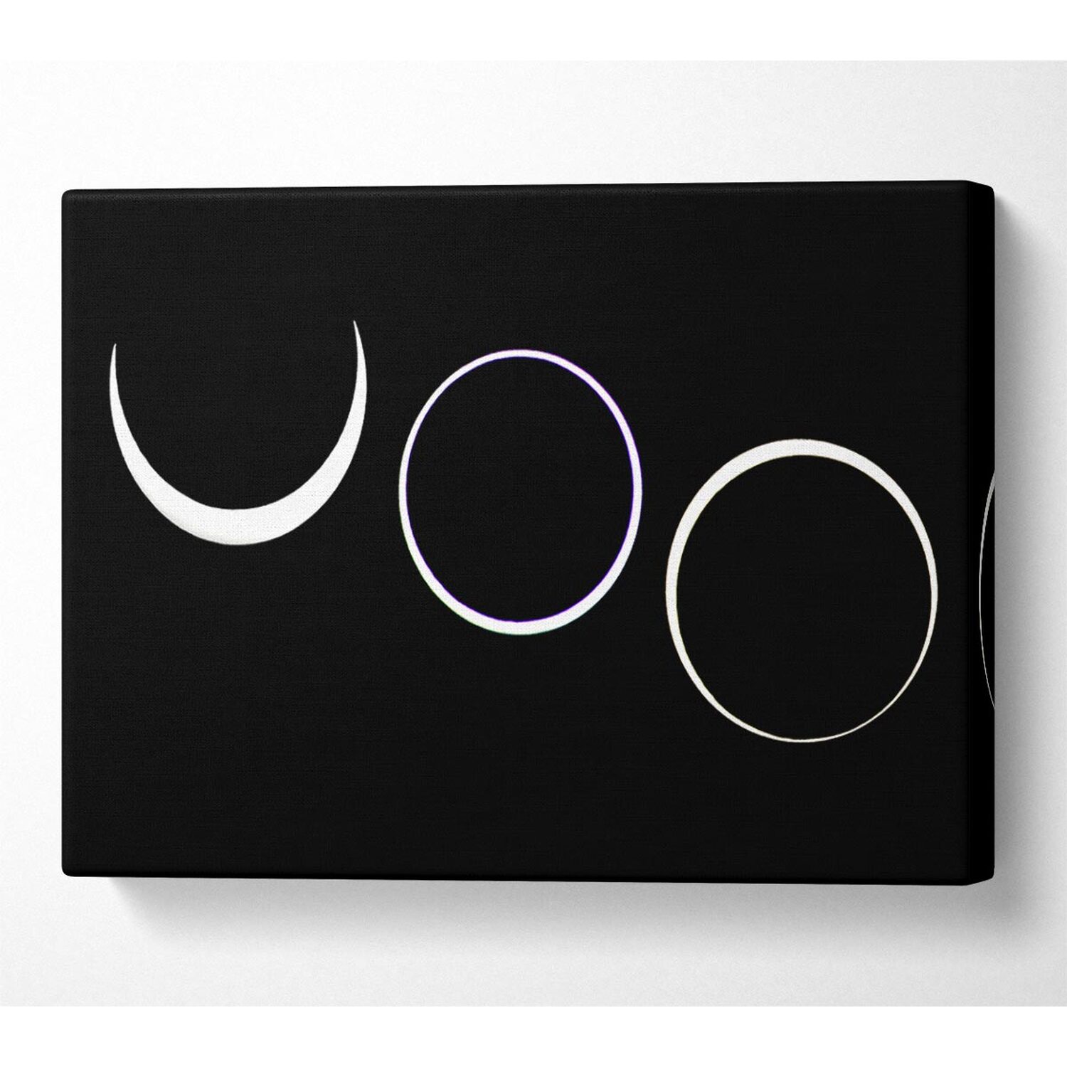 Wallart-Direct - Total Eclipes Canvas Print Wall Art - Yellow / 101.6cm thumbnail