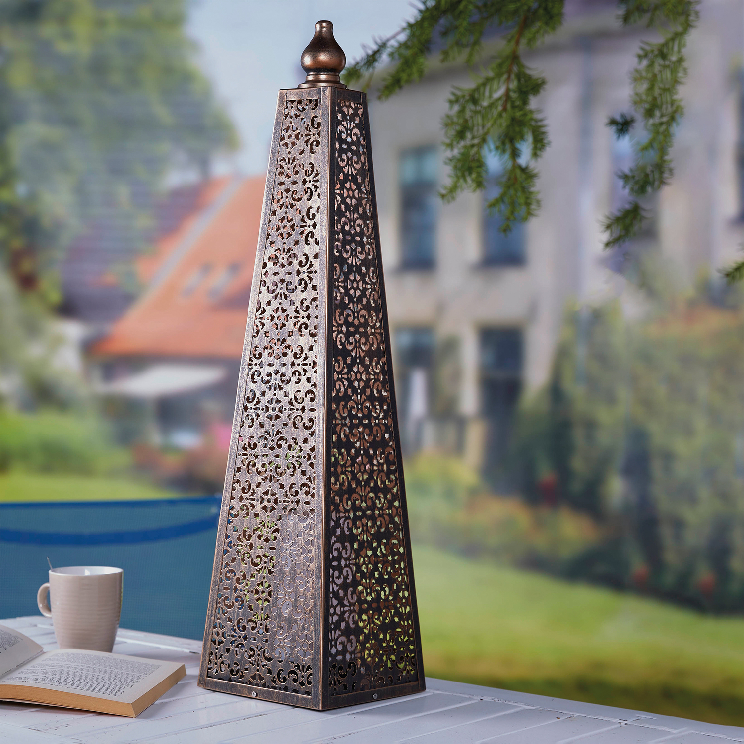 Luxform Battery-Operated Luxor Style Pyramid Lamp - Image 5