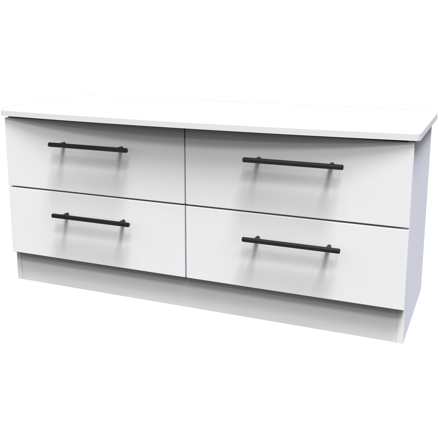 Beverley Ready Assembled 4 Drawer Bed Box - White Ash