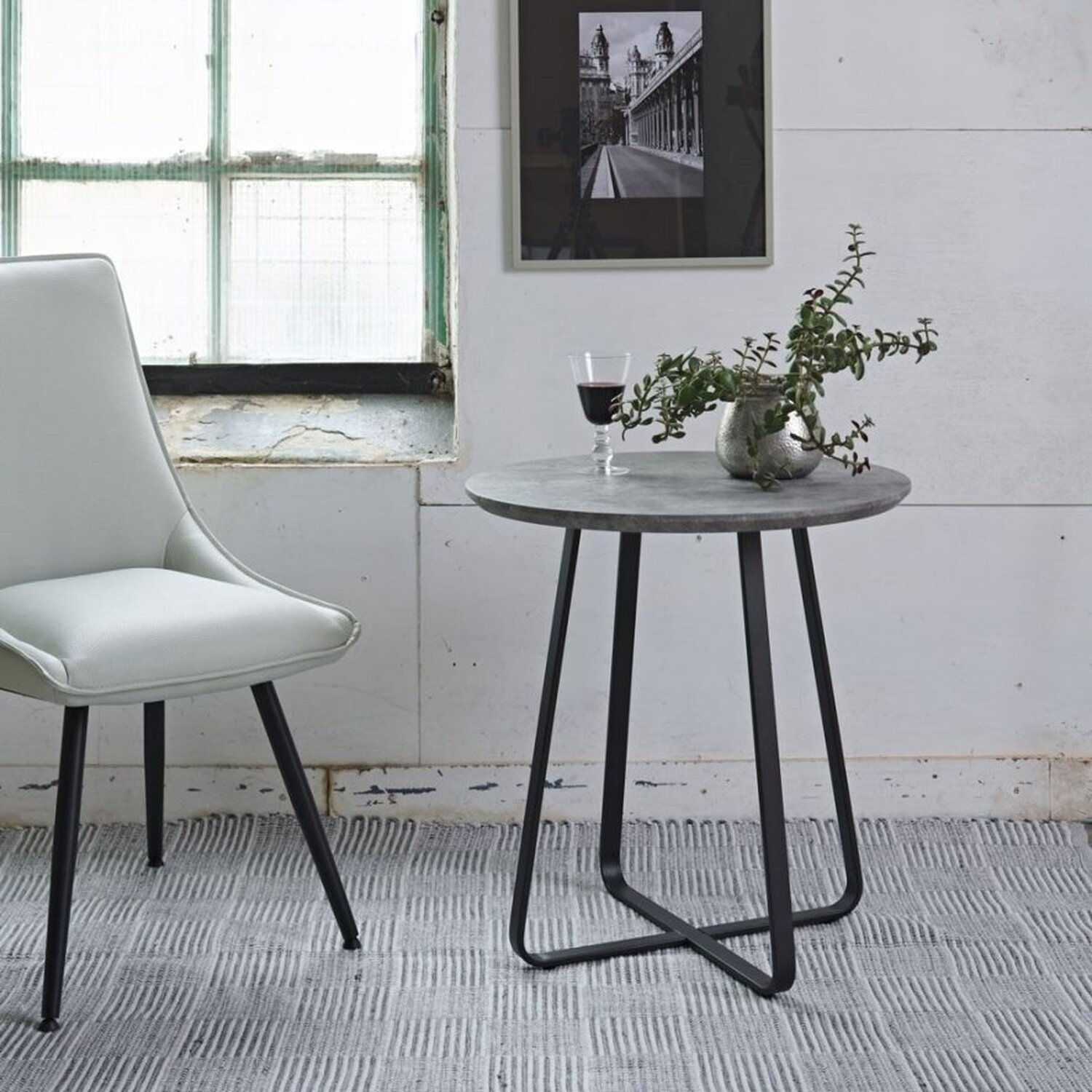 Woods Furniture - Rocca Round Wine Table - Grey thumbnail