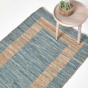 Homescapes Veranda Grey and Nude Hemp Chindi Rug