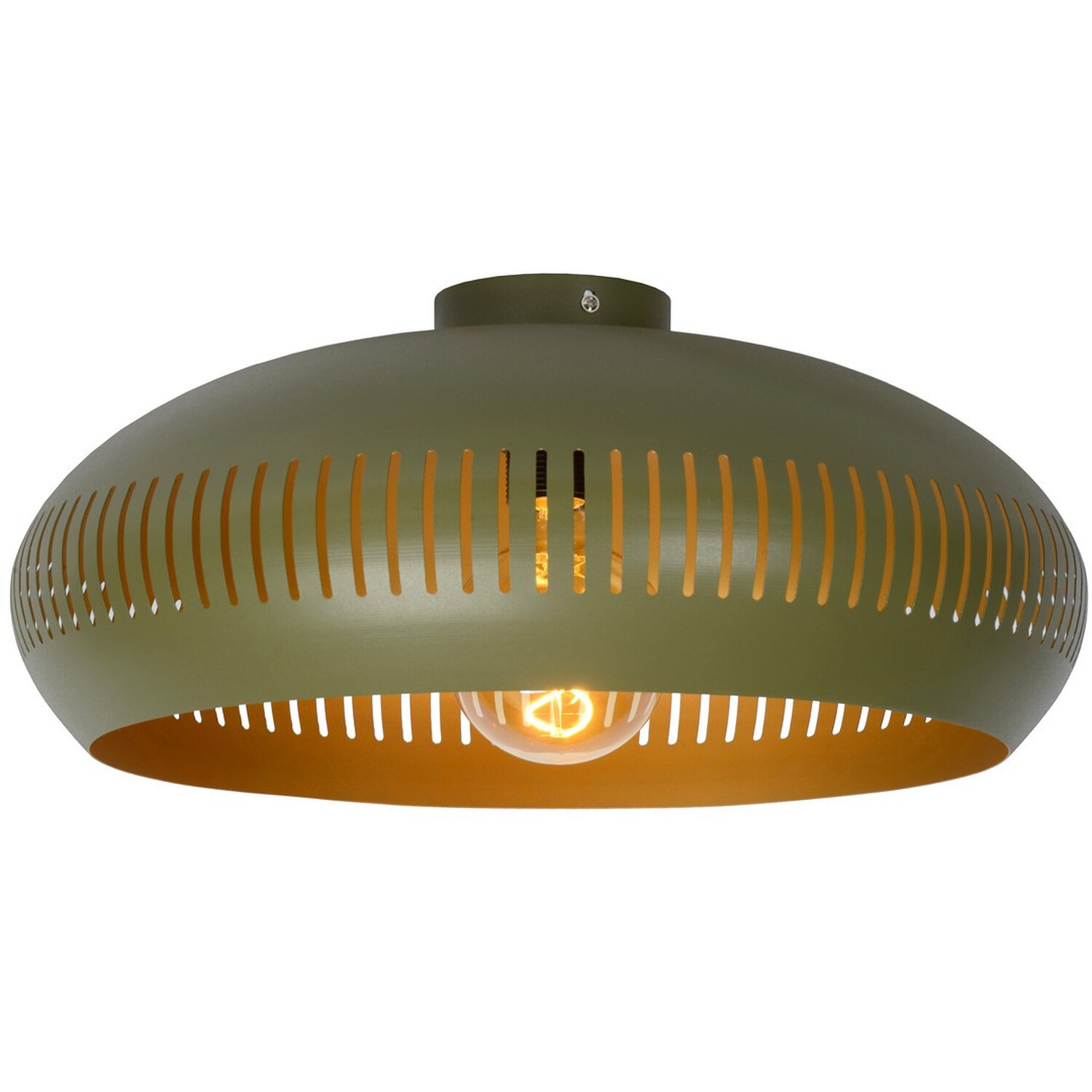 Rayco Vintage Flush Ceiling Light Green - Green thumbnail