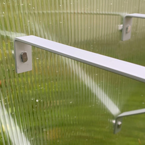 Silver / 1 Pair of Aluminium Greenhouse Shelving Brackets (27cm) shot 3844833