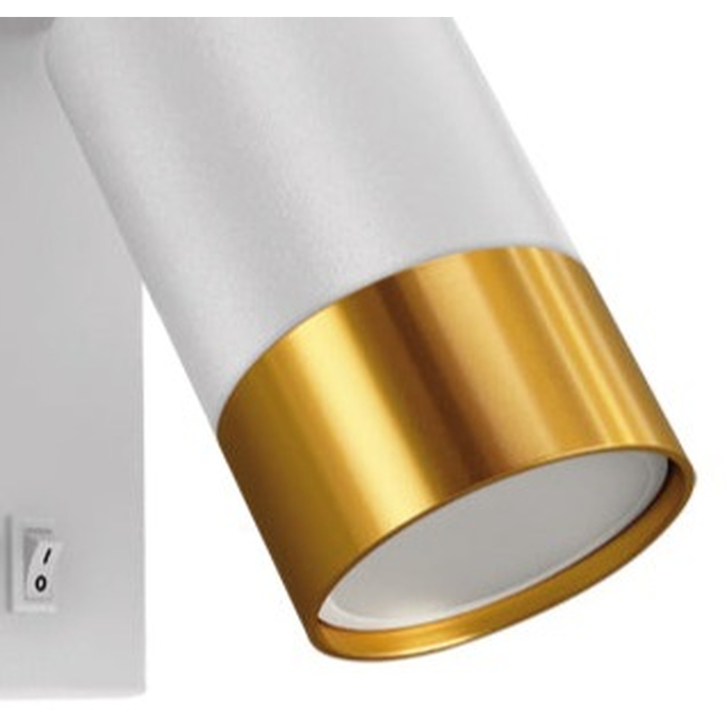 Cgc Puzon Adjustable Single Spotlight Wall Light With Switch - White