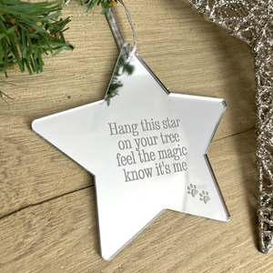 Acrylic Star Hanging Christmas Decoration
