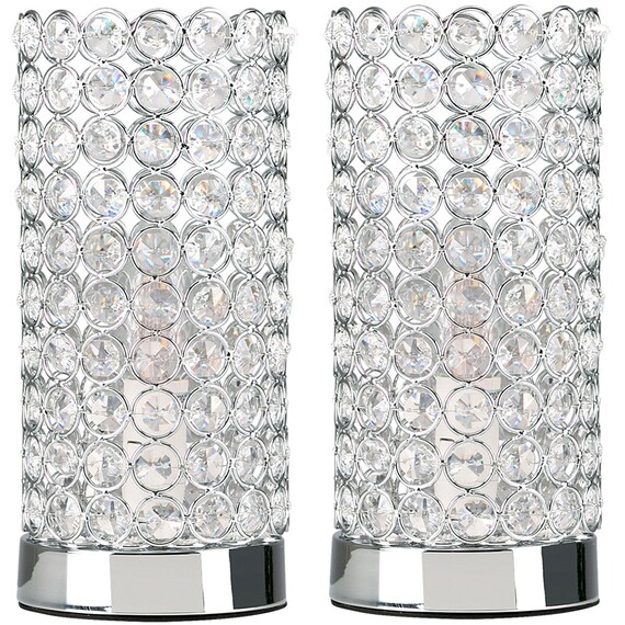 Silver Touch Table Lamps - Set of 2