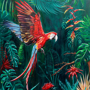 Macaw Art Print Wrapped on Canvas