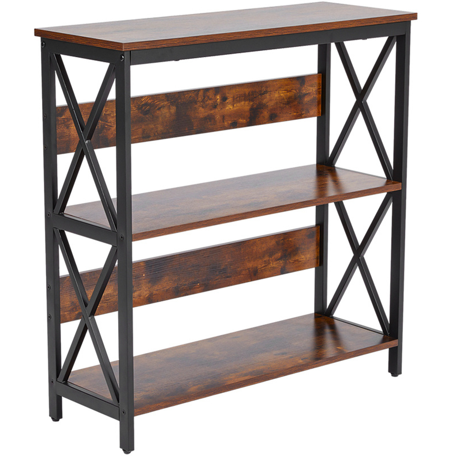 Livingandhome - Rustic Side Table - Rustic Wood / Rectangular thumbnail