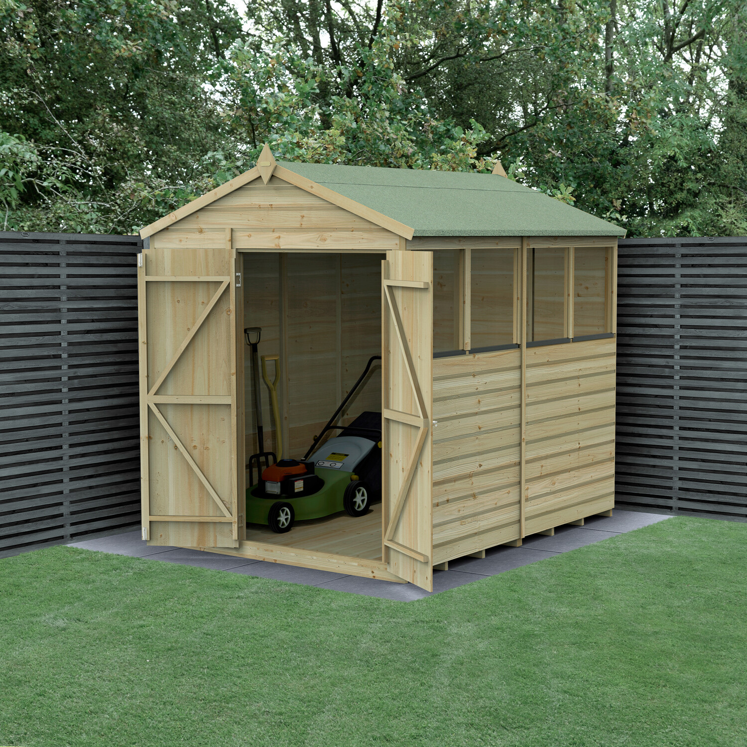 Forest Garden Beckwood Apex Shed 6X8 - No Installation / Without Base