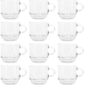 Cozy Stacking Glass Espresso Cups - 90ml - Pack of 12