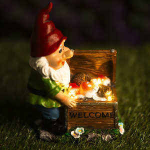 Solar Gnome Garden Welcome Ornament