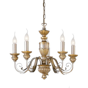 Dora  5 Light Chandelier Antique Brass Finish, E14