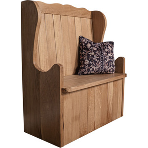 Solid English Oak Monks Hall Shoe Storage Bench Seat
