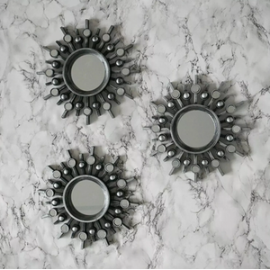 3pc Sunburst Wall Mirrors Set