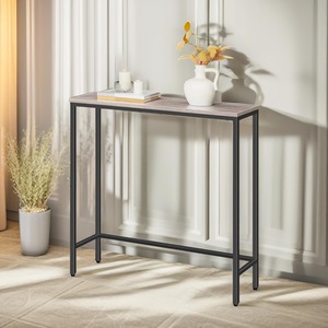 Industrial Slim Console Table for Hallway Living Room