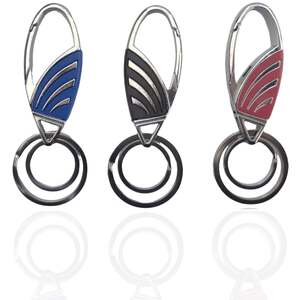 12 Double Ring Belt Clip Carabiner Keyring