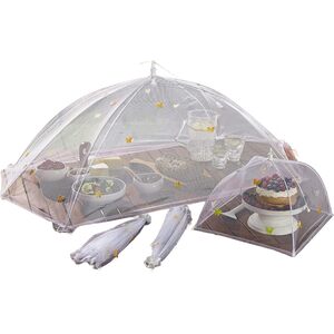 Set of 4 Food Umbrella Covers with Butterfly Motifs
