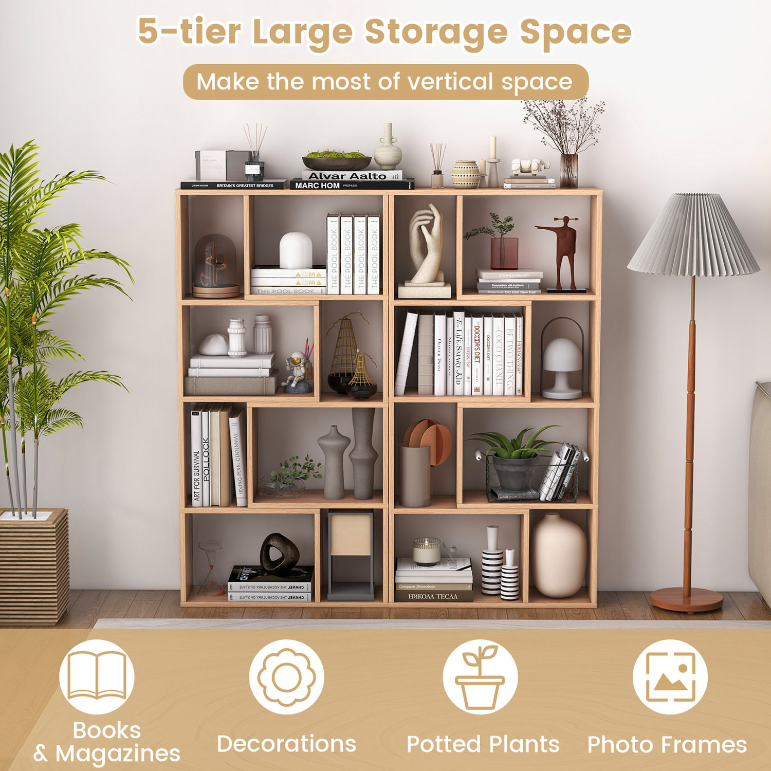 8-cube Storage Organiser - Brown