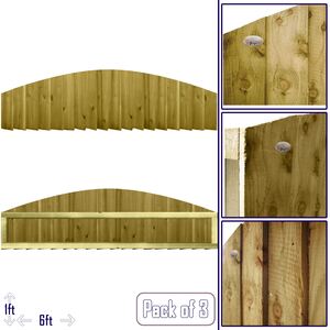 Premier Dome Top Feather Edge Fully Framed Garden Fence Panels