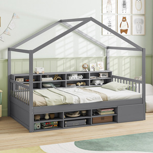 Single Size House Bed with Roof