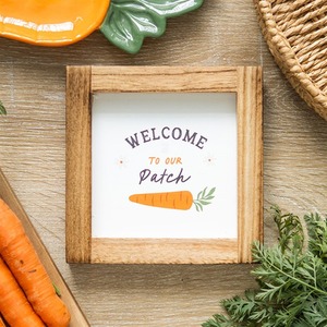 Carrot Patch Wooden Frame Sign