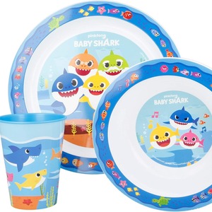 Officially Licenced Baby Shark Microwave 3 Piece Set