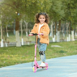 AIYAPLAY Scooter for Kids with Adjustable Handle Light up Wheel