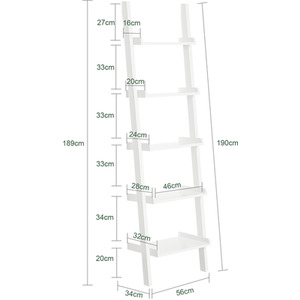 White SoBuy Wall Storage Display Shelving  shot 7744385