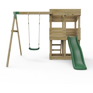Arches / 222cm Wooden Lookout Tower Playhouse with 6ft Slide shot 7756854