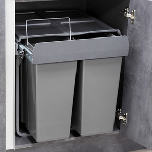 Dark Grey / 496mm Pull Out Kitchen Bin shot 7860388