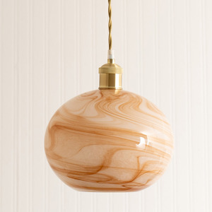 Sookie Alabaster Marble Effect Easy Fit Ceiling Light Shade and LED Bulb
