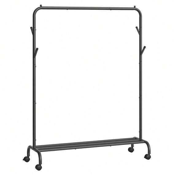 SONGMICS Heavy-Duty Clothes Rail with Wheels