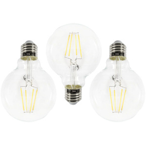 3 Pack of 4 Watt E27 Globe LED Filament Bulbs