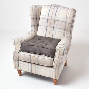 Armchair Booster Cushion with Faux Suede Cover