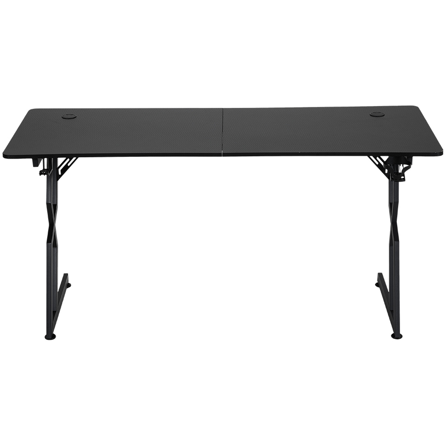 Gaming Desk With Rgb Lights - Black 140cm