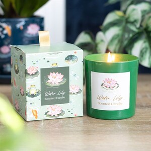 Serene Water Lily Candle For Relaxation And Gifting
