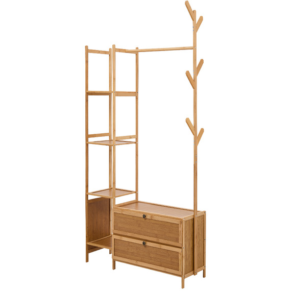 Multi-functional Wooden Coat Rack