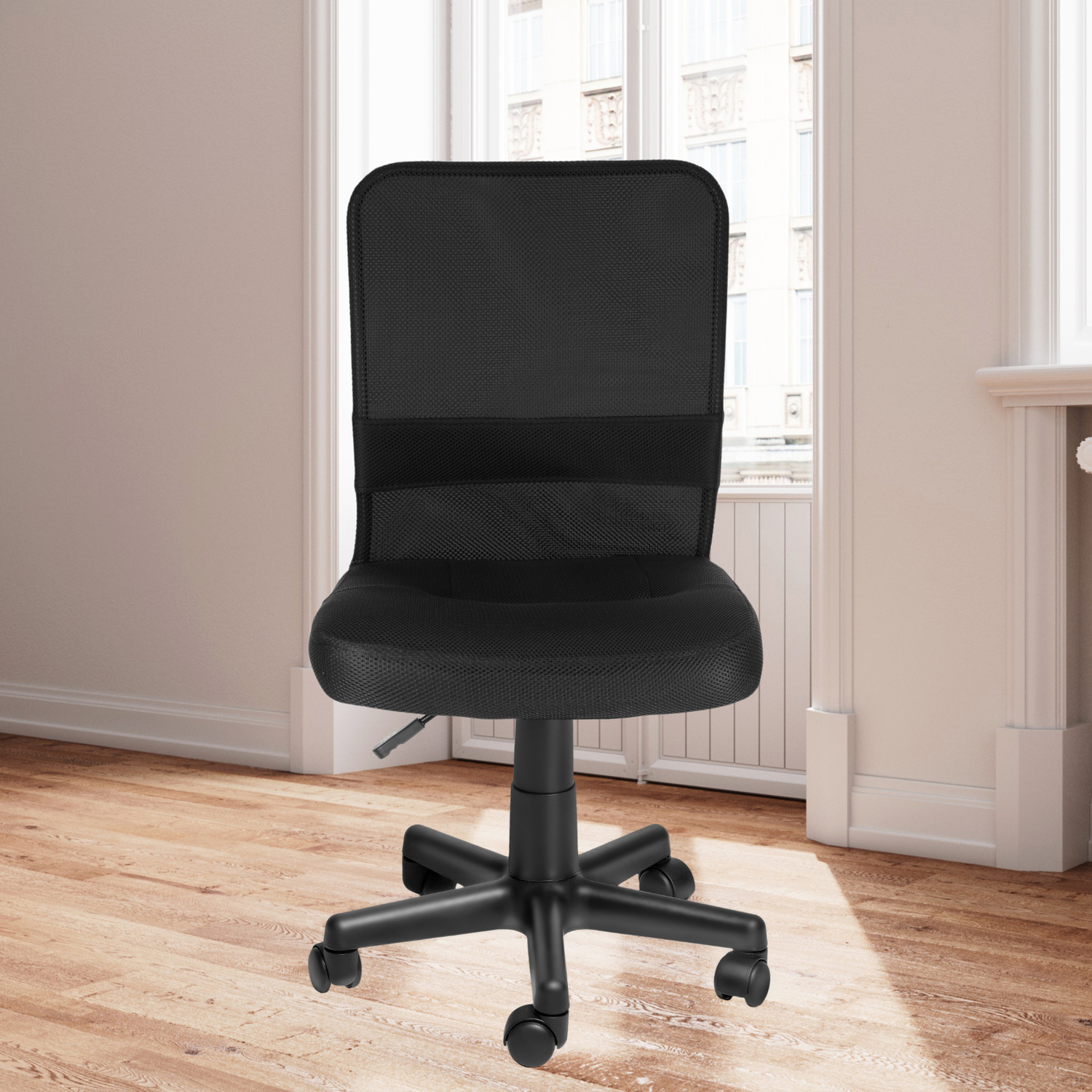 Office Chair Patrick Ergonomic Padded Stepless Height Adjustment - Black