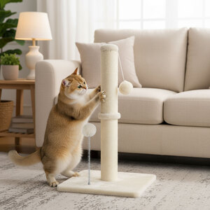 54cm Cat Scratching Post with Scratcher Ball