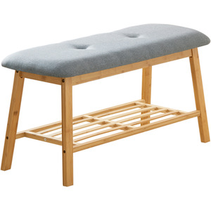 Bamboo Shoe Bench with Storage