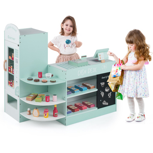 Kids Wooden Grocery Store Playset