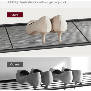 Bronze VASAGLE Industrial 4-Tier Shoe Rack with Mesh Shelves and Surface shot 11612894