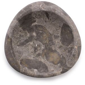 Trioval Marble Soap Dish in Grey and Black