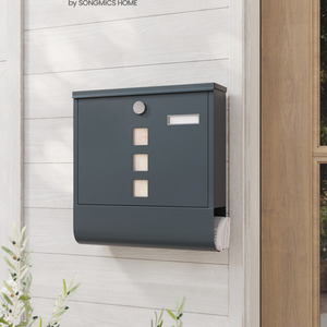 Post Box, Wall Mounted Letterbox, Mailbox, Copper Lock Cylinder